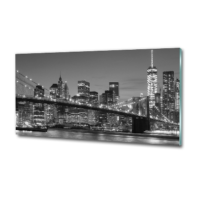 Photo printed on glass Manhattan at night