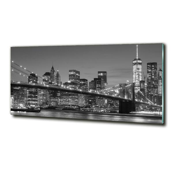 Photo printed on glass Manhattan at night