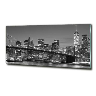 Photo printed on glass Manhattan at night