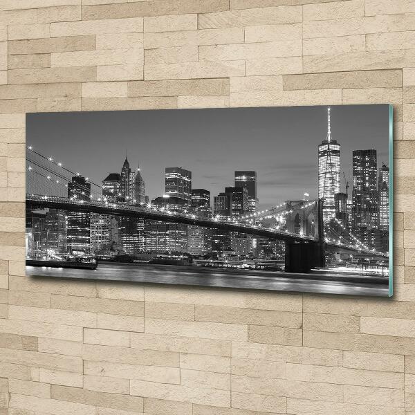 Photo printed on glass Manhattan at night