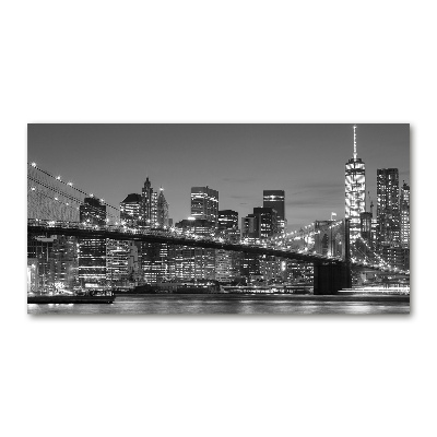 Photo printed on glass Manhattan at night