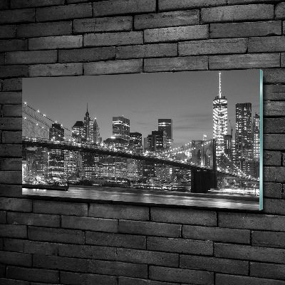 Photo printed on glass Manhattan at night