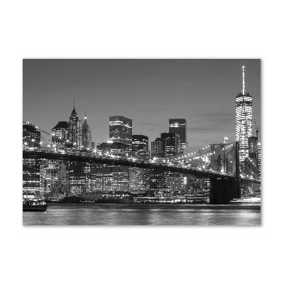 Photo printed on glass Manhattan at night