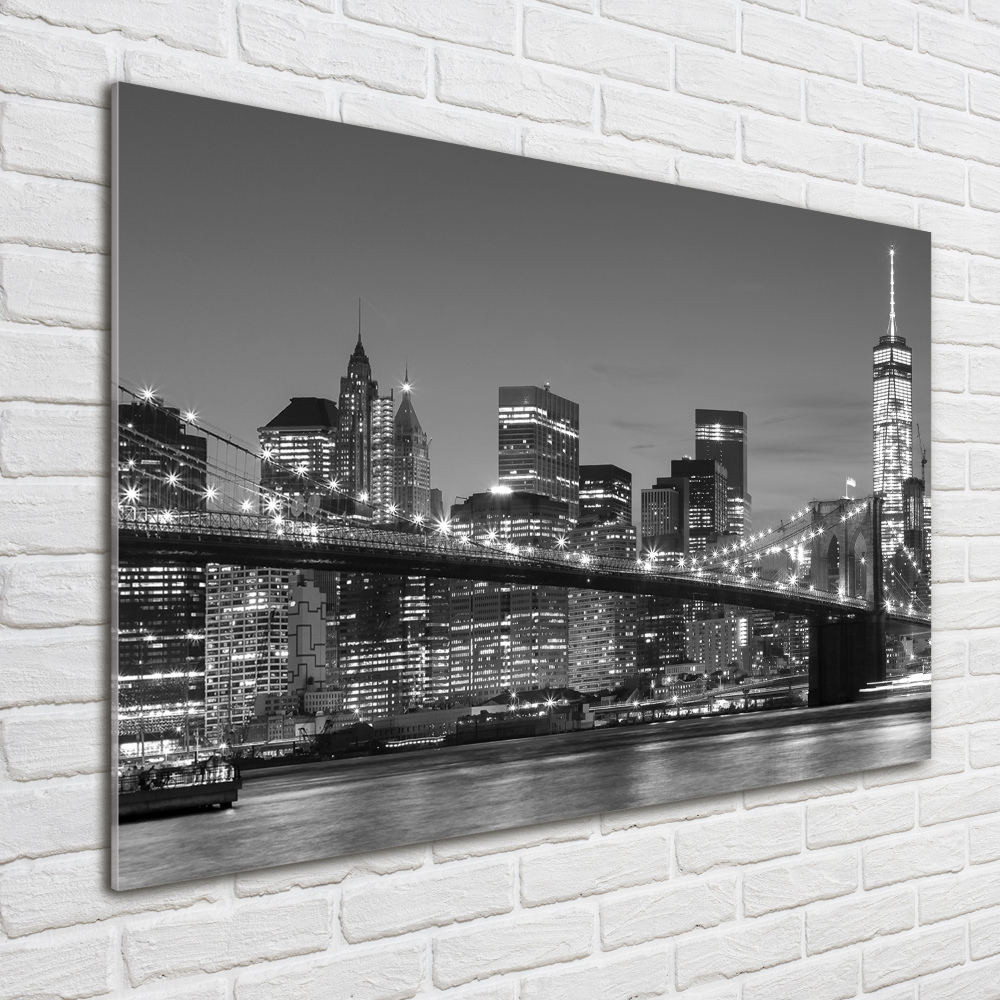 Photo printed on glass Manhattan at night