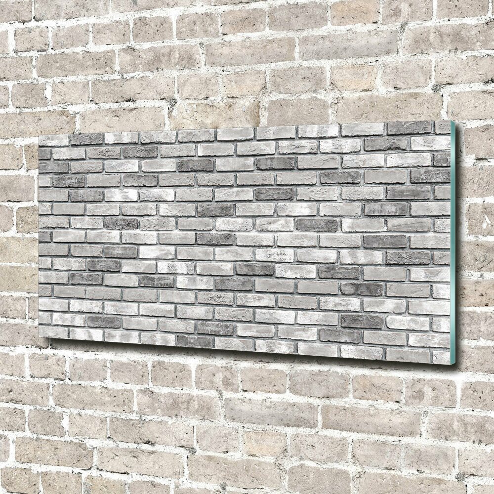 Wall art on glass Brick wall