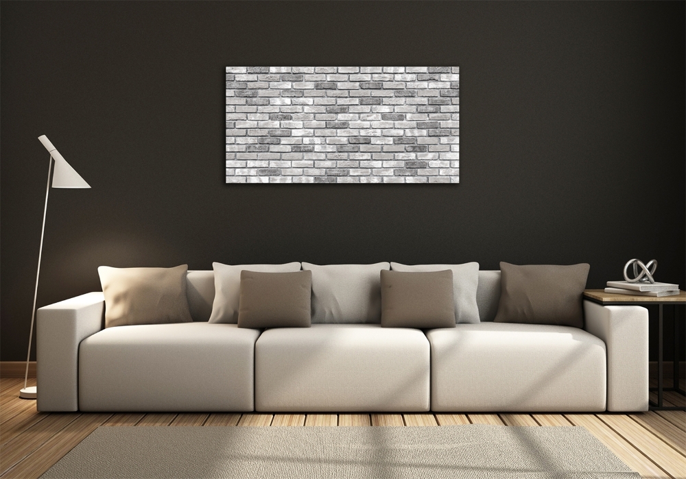 Wall art on glass Brick wall