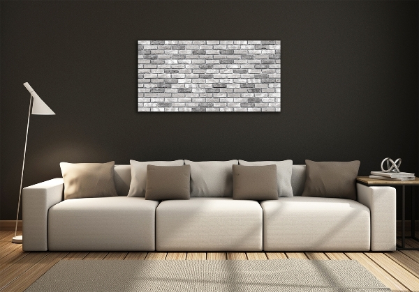 Wall art on glass Brick wall