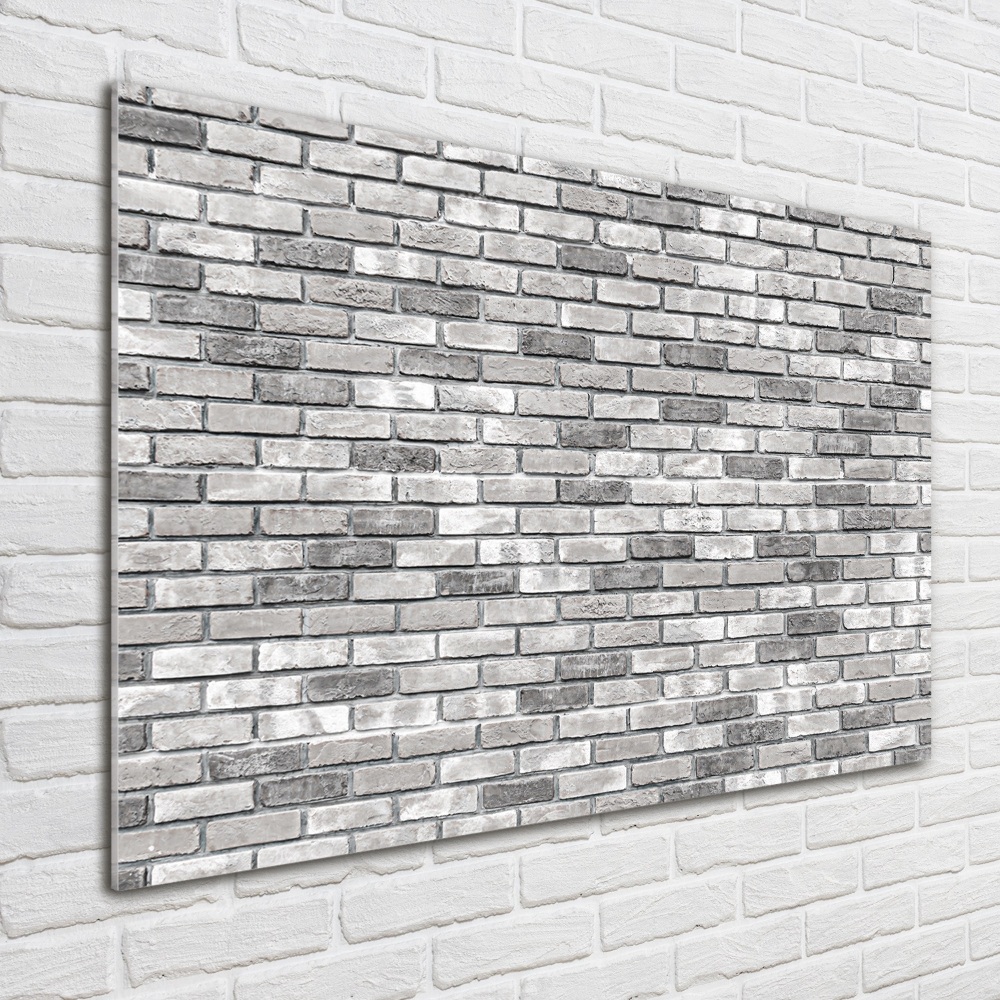 Wall art on glass Brick wall