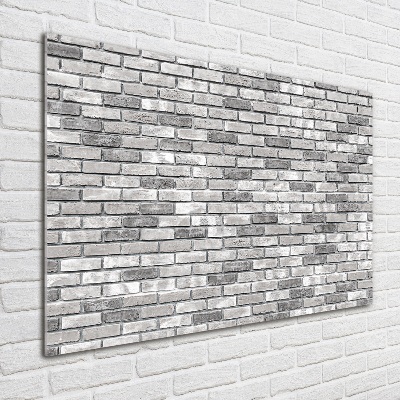 Wall art on glass Brick wall