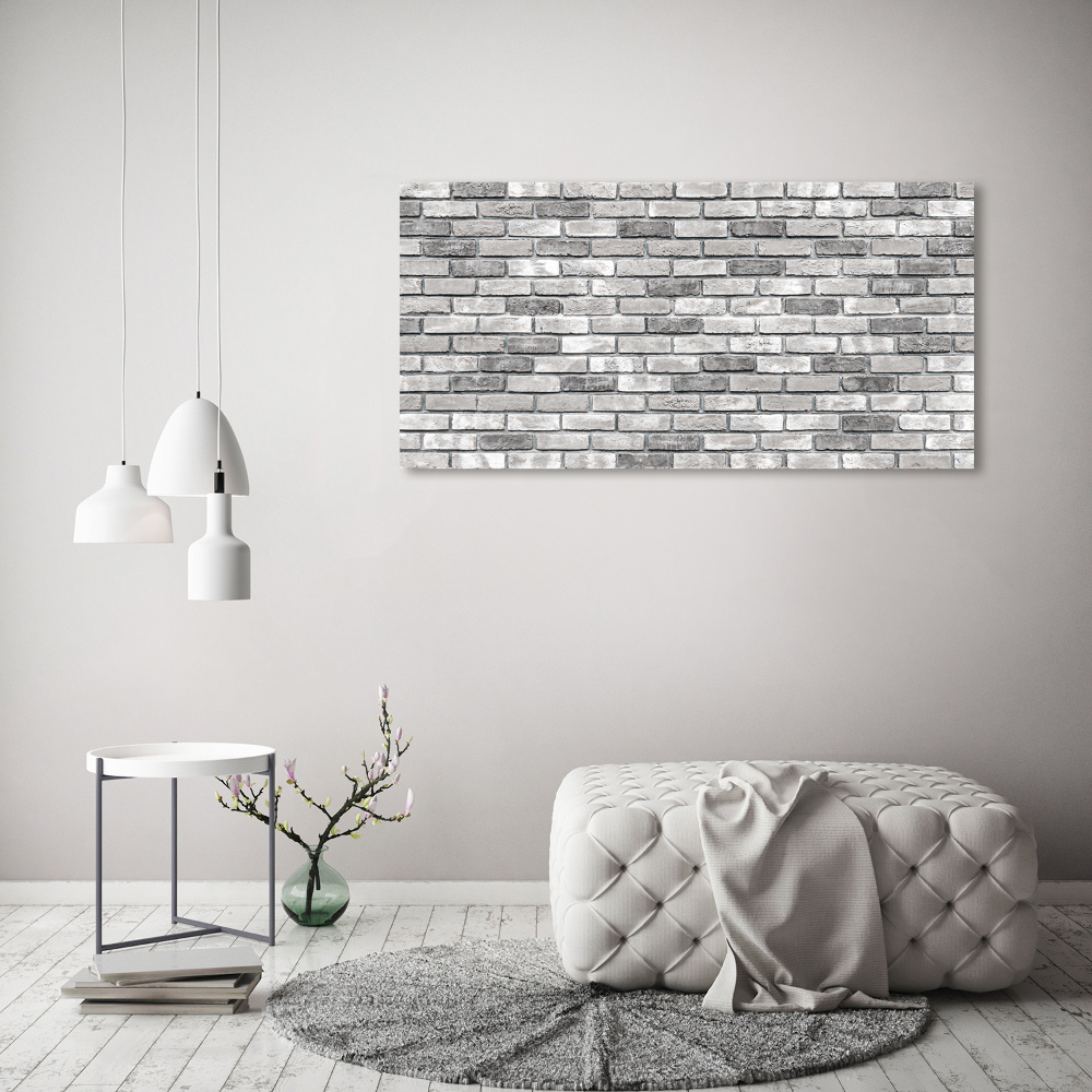 Wall art on glass Brick wall