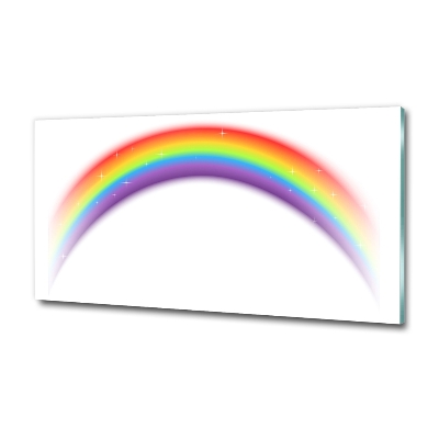 Printed glass wall art Rainbow