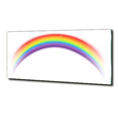 Printed glass wall art Rainbow