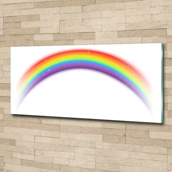 Printed glass wall art Rainbow