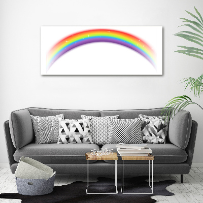 Printed glass wall art Rainbow