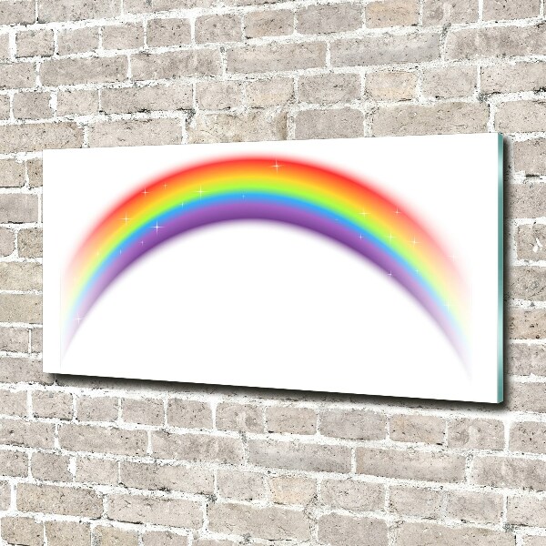 Printed glass wall art Rainbow