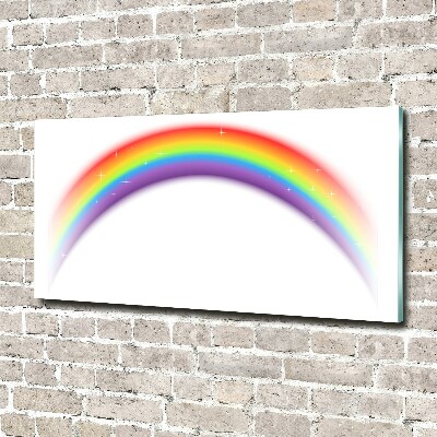 Printed glass wall art Rainbow