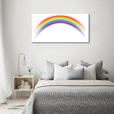 Printed glass wall art Rainbow