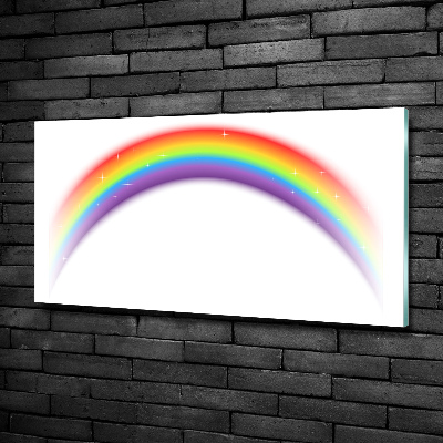 Printed glass wall art Rainbow