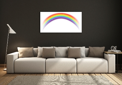 Printed glass wall art Rainbow