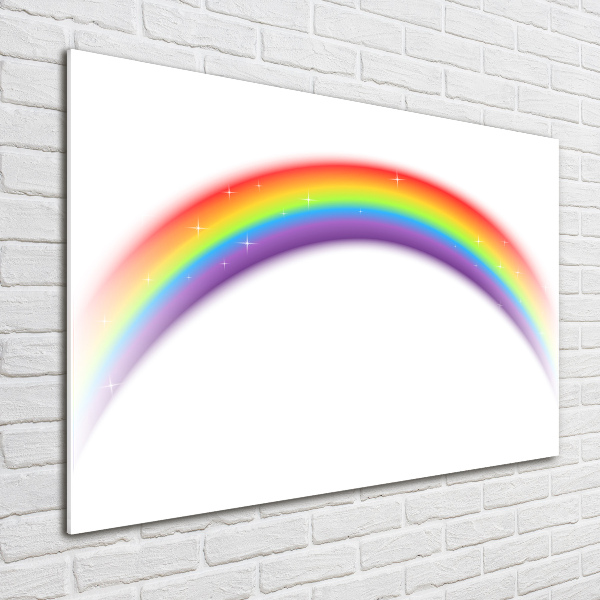 Printed glass wall art Rainbow