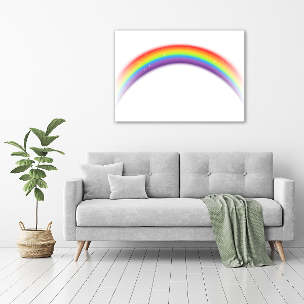 Printed glass wall art Rainbow