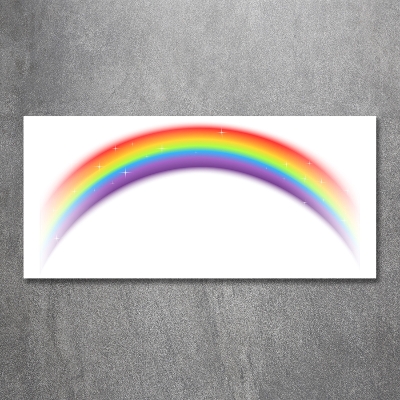 Printed glass wall art Rainbow