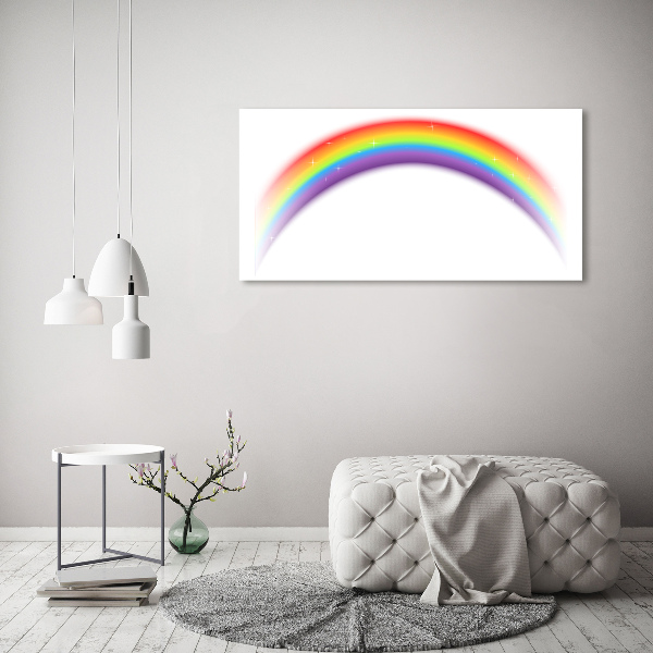 Printed glass wall art Rainbow