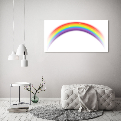 Printed glass wall art Rainbow