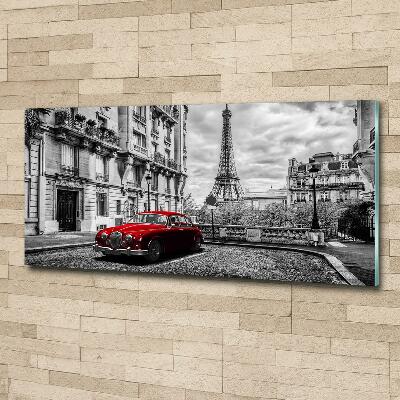 Wall art on glass Red limousine