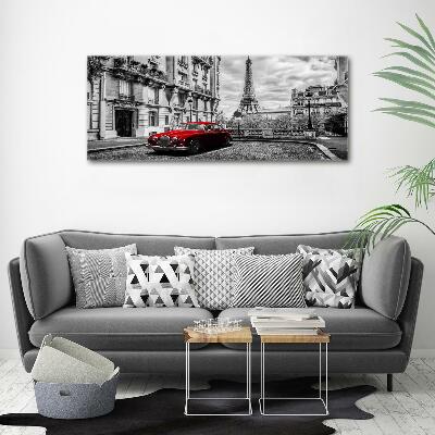 Wall art on glass Red limousine