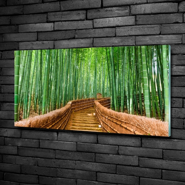 Printed glass wall art Bamboo forest