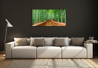 Printed glass wall art Bamboo forest