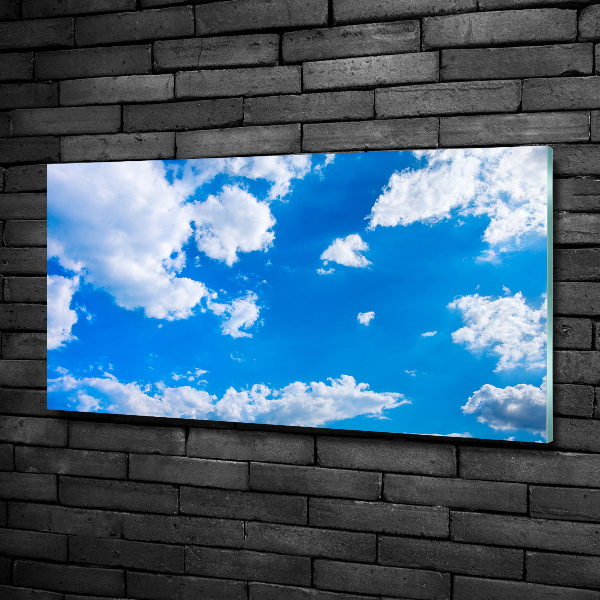 Glass picture wall art Clouds in the sky