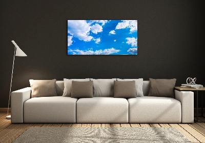 Glass picture wall art Clouds in the sky