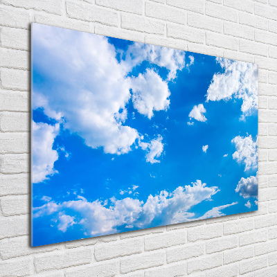 Glass picture wall art Clouds in the sky