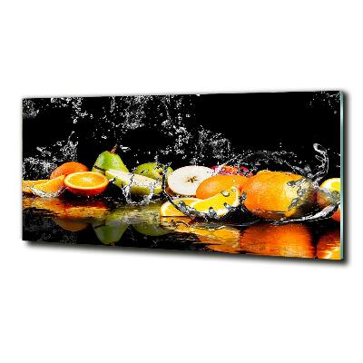 Glass wall art Fruit and water