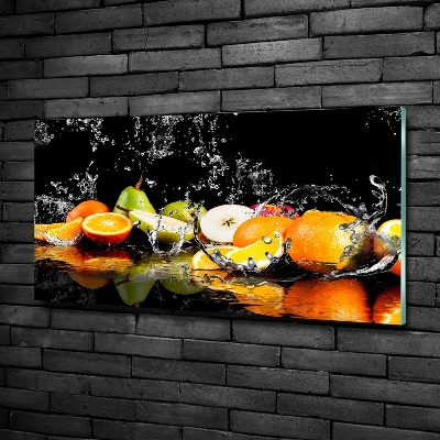 Glass wall art Fruit and water