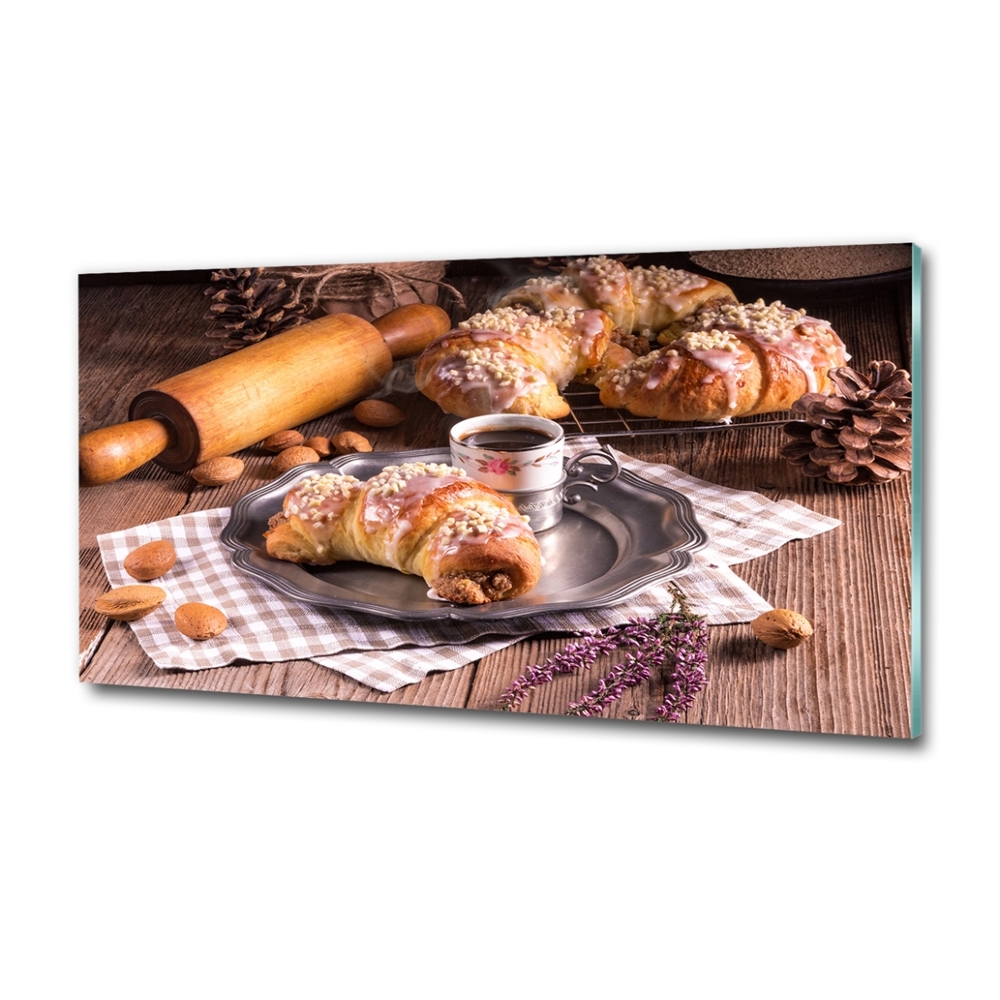 Wall art on glass Croissants