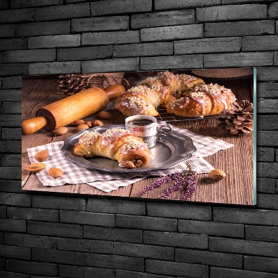 Wall art on glass Croissants