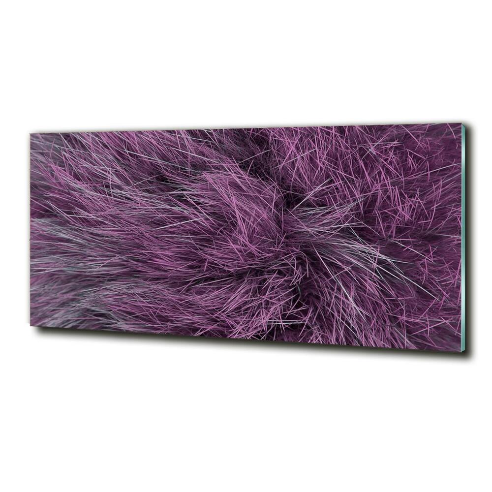 Glass wall art Pink fur