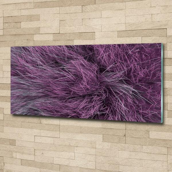 Glass wall art Pink fur