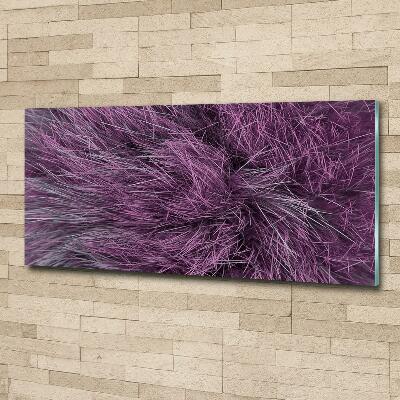 Glass wall art Pink fur