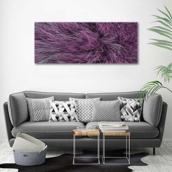 Glass wall art Pink fur