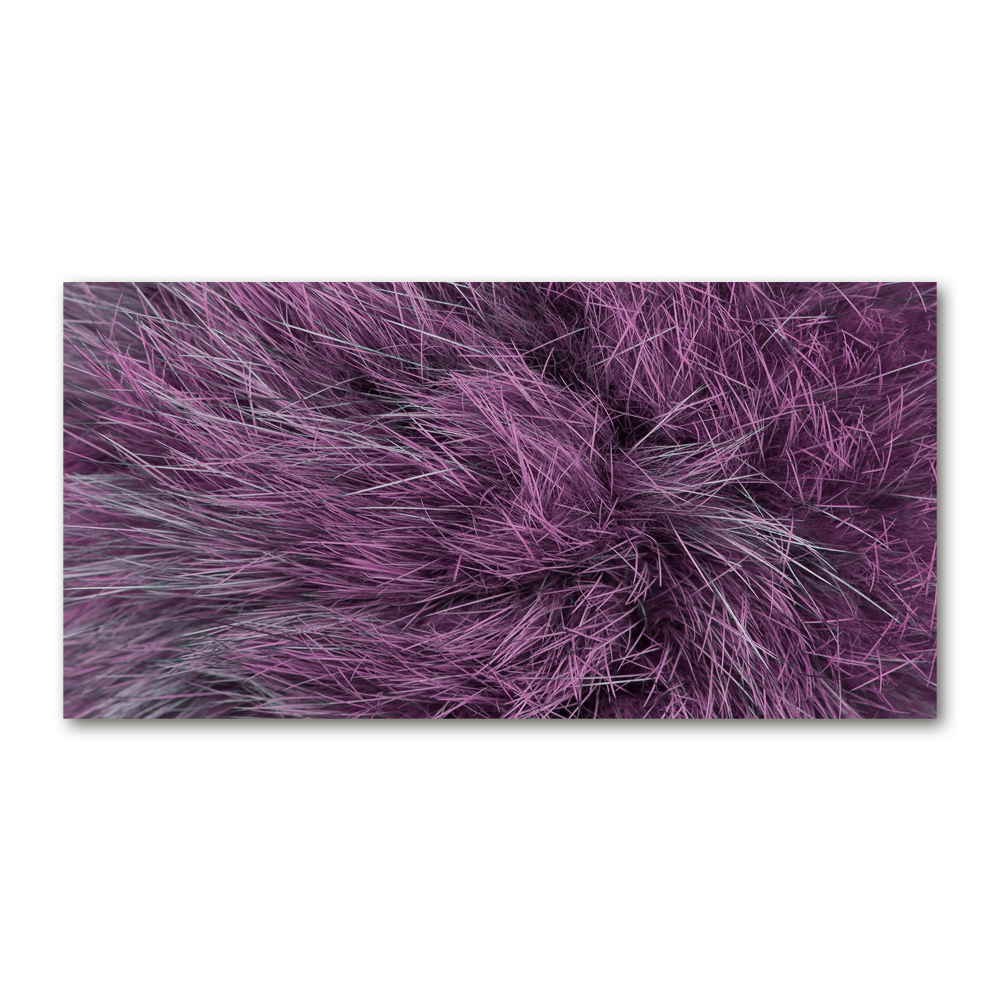 Glass wall art Pink fur