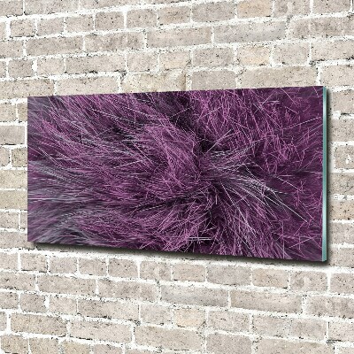 Glass wall art Pink fur