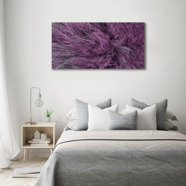 Glass wall art Pink fur