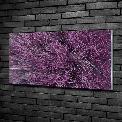 Glass wall art Pink fur