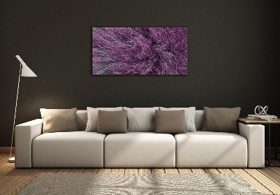 Glass wall art Pink fur