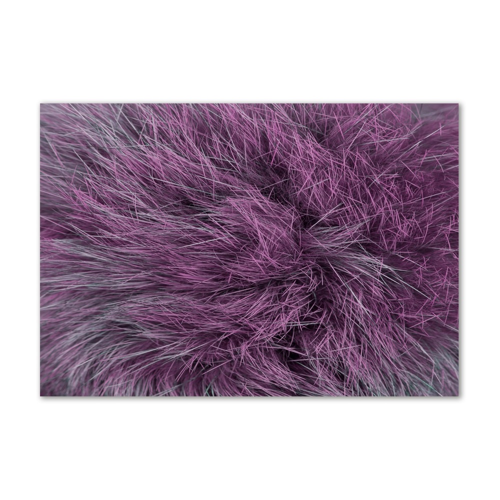 Glass wall art Pink fur