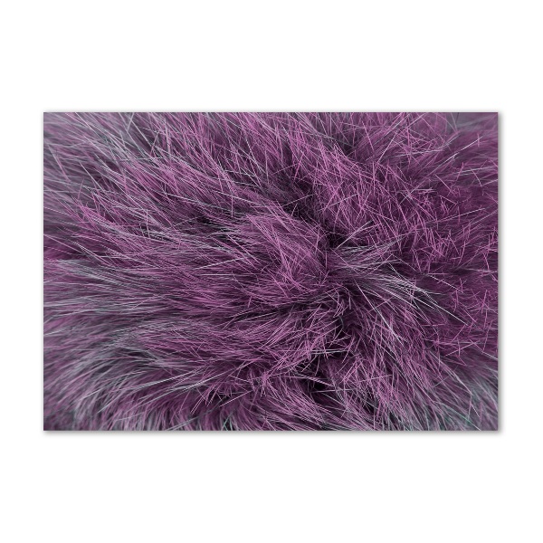 Glass wall art Pink fur